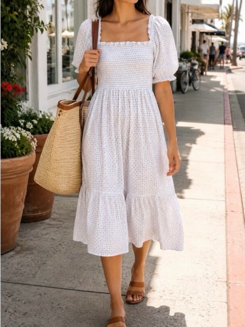 Hill House The Nesli Nap Dress - Size L -  Paisley Print
